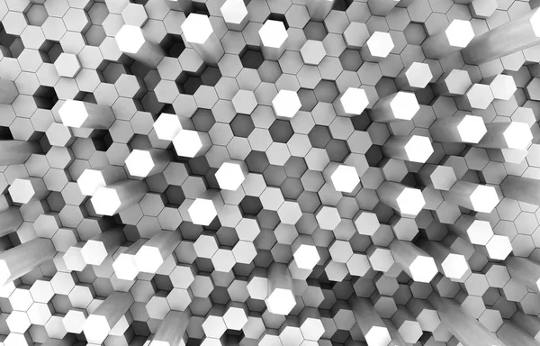Duo Ton Hexagone Texture Fond Illustration Rendu Contexte Abstrait Futuriste — Photo