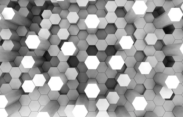 Duo Tone Hexagon Background Texture Rendering Illustration Futuristic Abstract Background — Stock Photo, Image