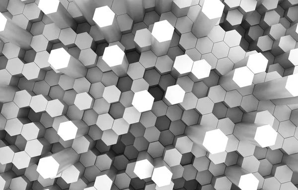 Duo Tone Hexagon Hintergrundtextur Darstellung Futuristischer Abstrakter Hintergrund — Stockfoto