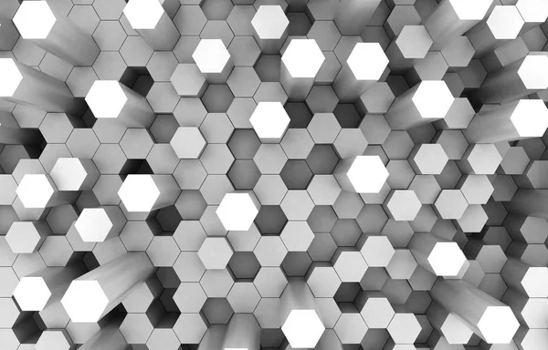 Duo Tone Hexagon Hintergrundtextur Darstellung Futuristischer Abstrakter Hintergrund — Stockfoto