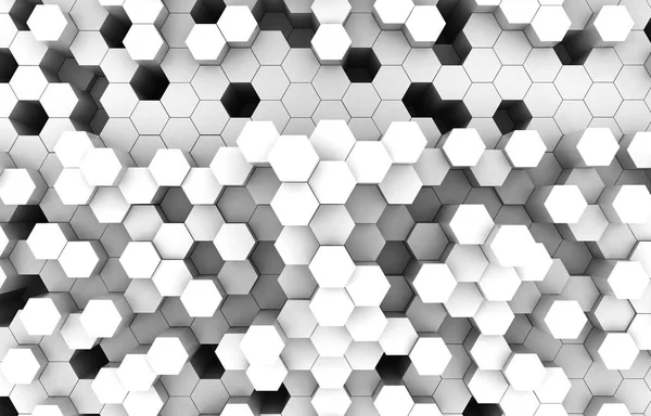 Duo tone hexagon 3D background texture. 3d rendering illustration. Futuristic abstract background.