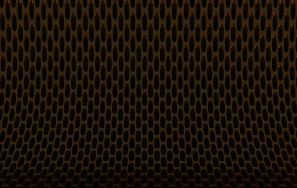 Metal mesh grild. Abstract 3d rendering background in high resolution. 3d render of  black carbon grid with orange light.