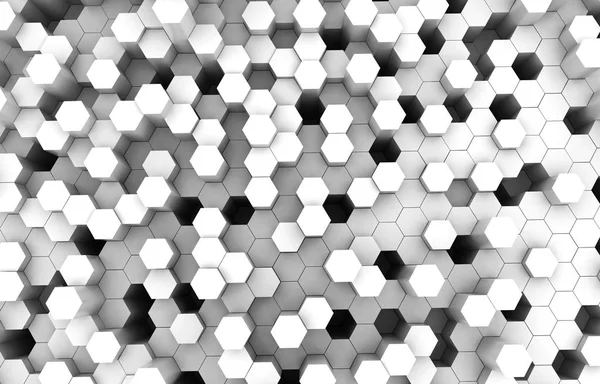 Duo Tone Hexagon Bakgrundsstruktur Rendering Illustration Futuristiska Abstrakt Bakgrund — Stockfoto