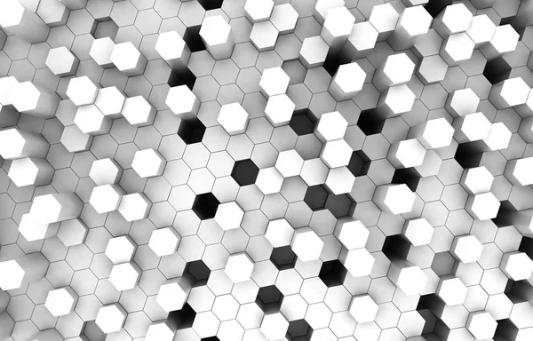 Duo Tone Hexagon Hintergrundtextur Darstellung Futuristischer Abstrakter Hintergrund — Stockfoto