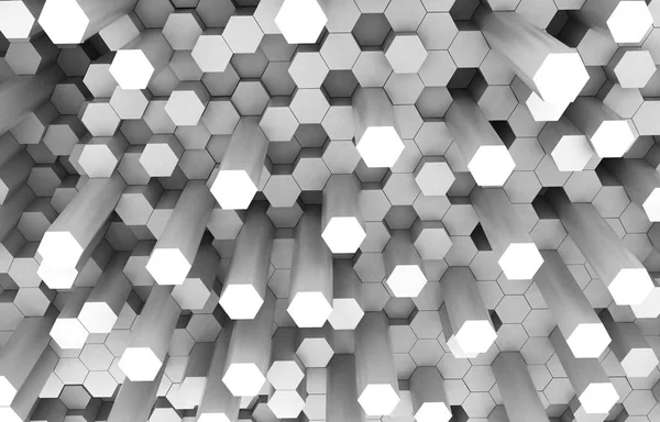 Duo Tone Hexagon Hintergrundtextur Darstellung Futuristischer Abstrakter Hintergrund — Stockfoto