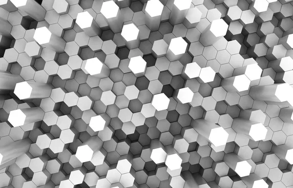 Duo Tone Hexagon Background Texture Rendering Illustration Futuristic Abstract Background — Stock Photo, Image