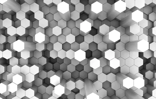 Duo Tone Hexagon Background Texture Rendering Illustration Futuristic Abstract Background — Stock Photo, Image