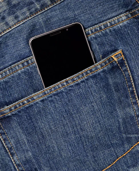 Smartphone Back Pocket Jeans — Stock Photo, Image