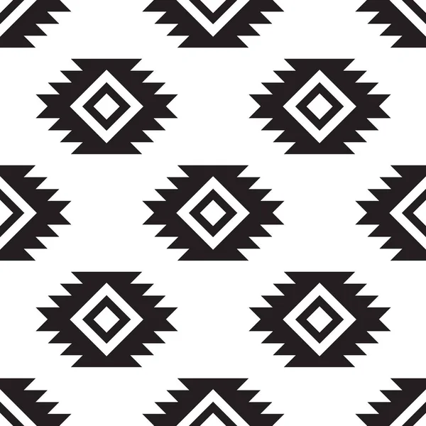 Dikişsiz kabile siyah-beyaz desen — Stok Vektör