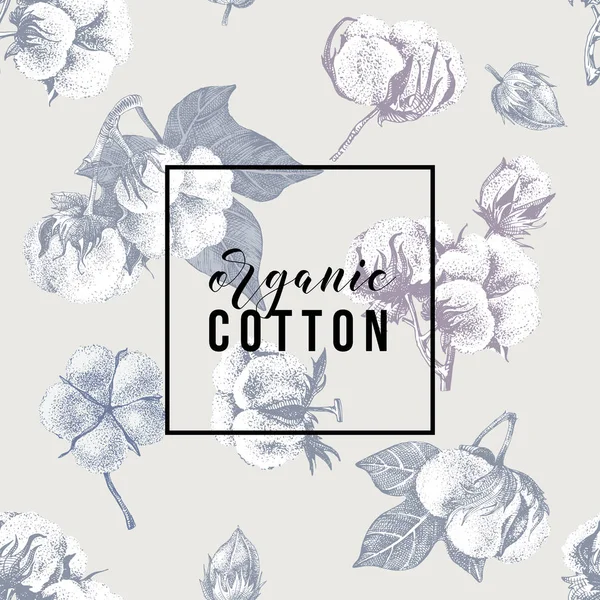 Organic cotton background — Stock Vector