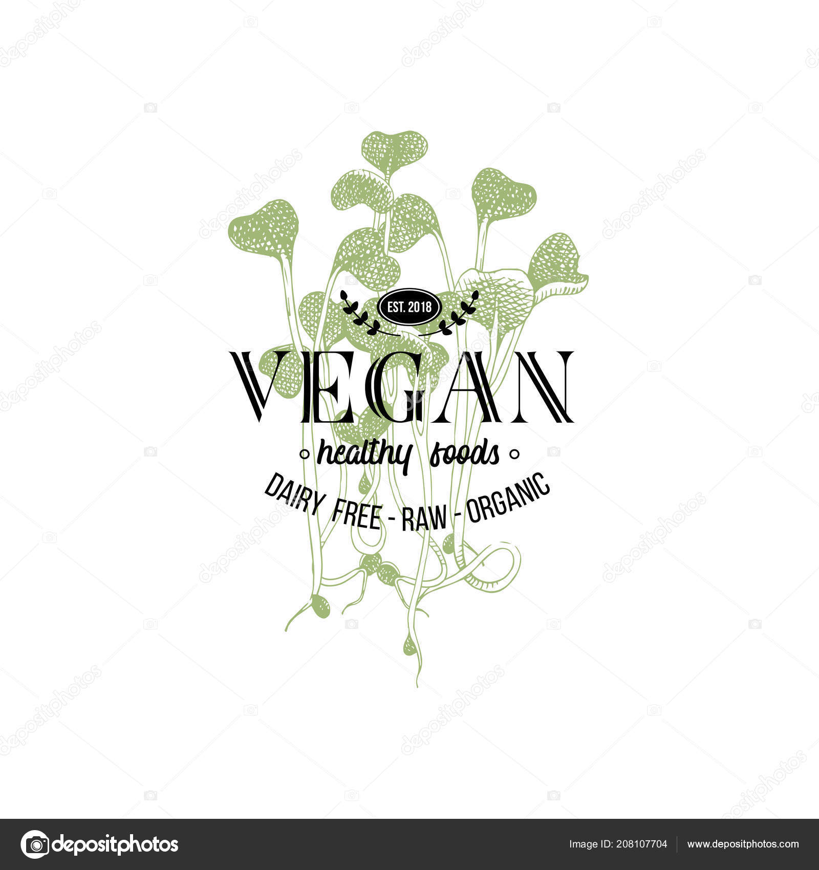 Vegan logo design Stock Vector Image by ©mart_m 208107704