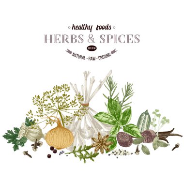 Otlar ve baharatlar ile el çekilmiş sınır.