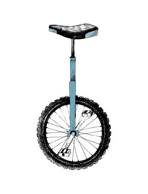 Elle çizilmiş monocycle
