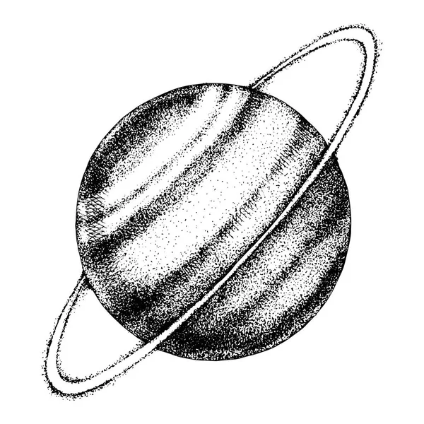 Planeta uran ručně kreslenou — Stockový vektor