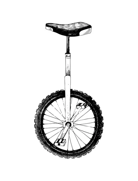 Hand drawn monocycle — Stock Vector