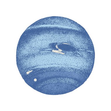 Elle çizilmiş Neptün gezegeni