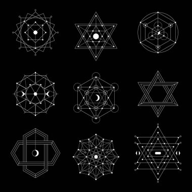 Kutsal geometri vektör set
