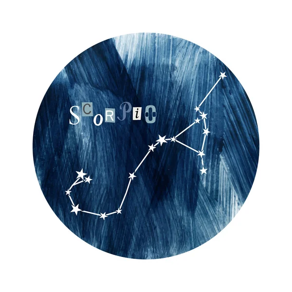 The Scorpio zodiac constellation — Stock Vector