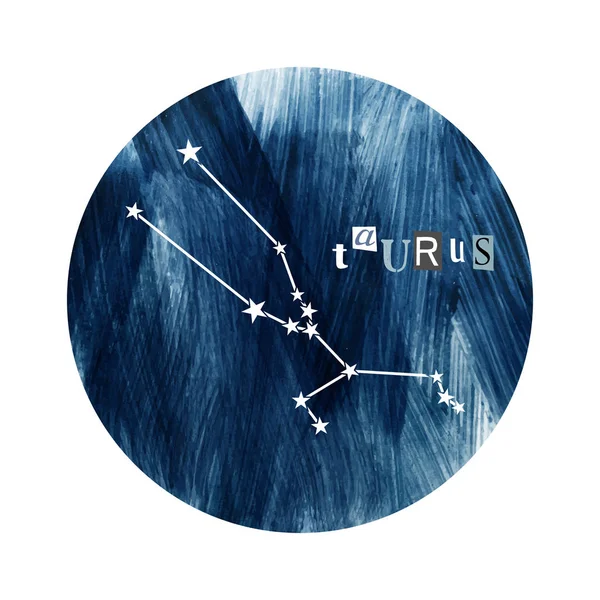 Constelación del zodíaco de Tauro — Vector de stock