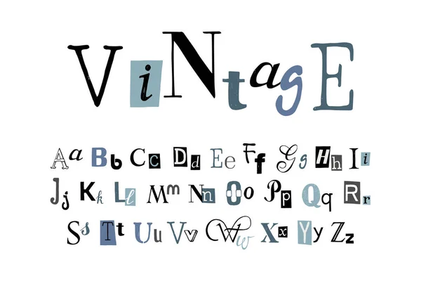 Vintage - vector alphabet — Stock Vector