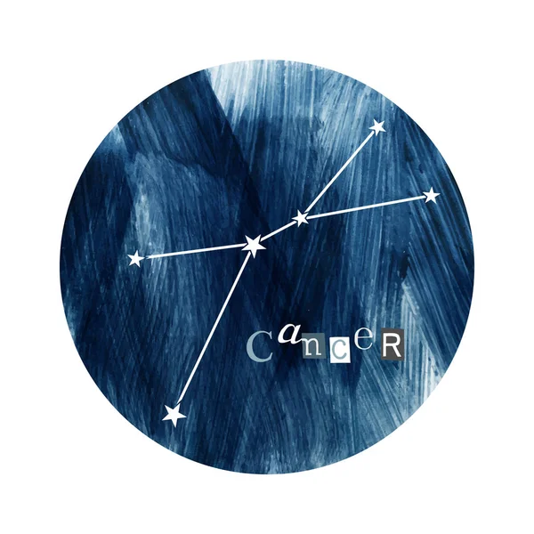 La constelación del zodíaco del cáncer — Vector de stock