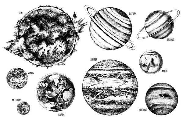 Illustrazione del sistema solare — Vettoriale Stock