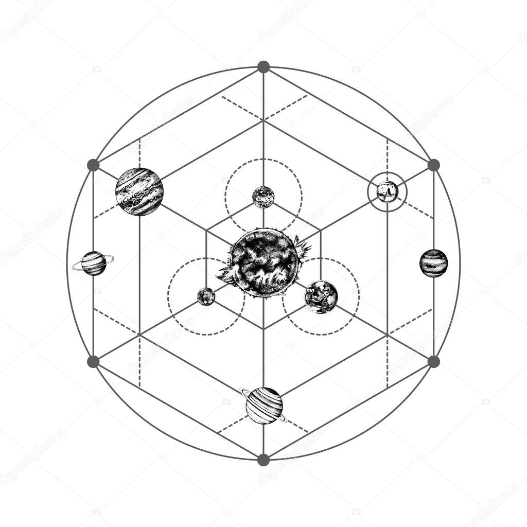Solar system sacred geometry