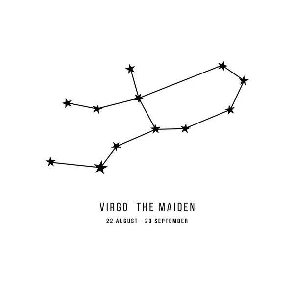 Constellation zodiacale Vierge — Image vectorielle