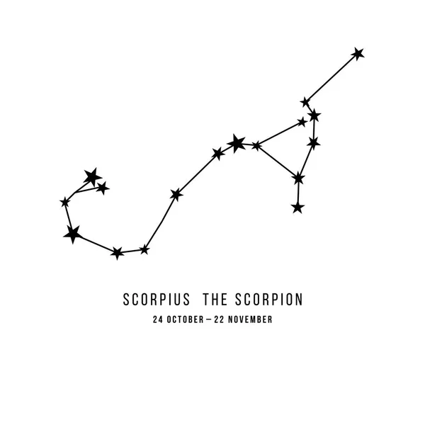 Constellation du zodiaque Scorpion — Image vectorielle