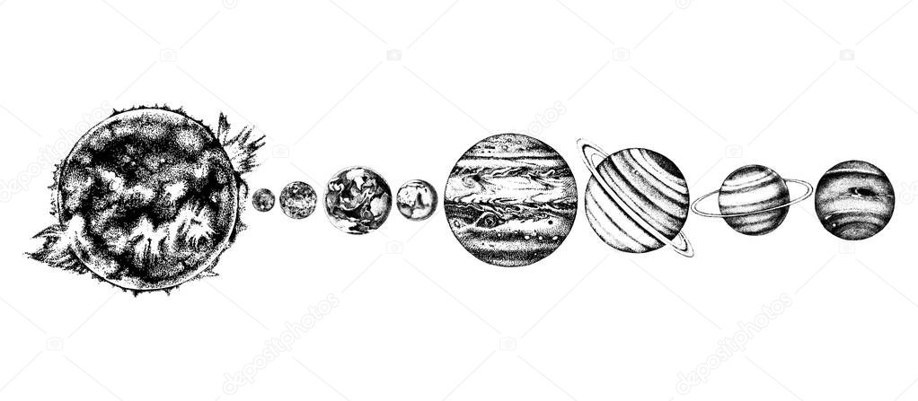 Solar system illustration