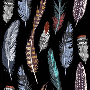 ile Seamless Modeli el çekilmiş tüyler