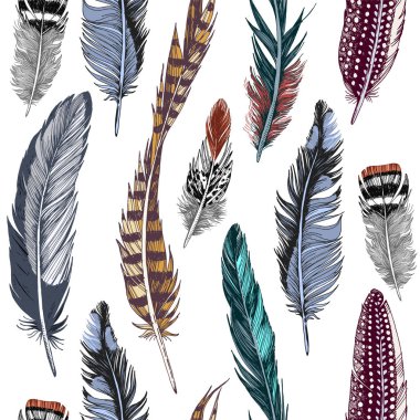 ile Seamless Modeli el çekilmiş tüyler