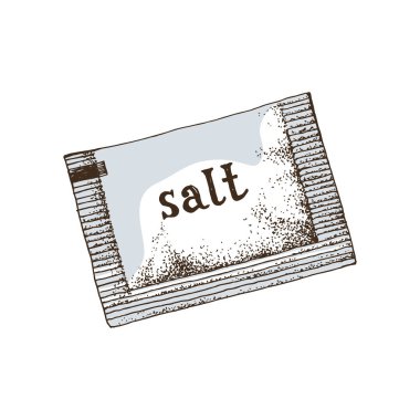 Elle çekilmiş tuz poşeti