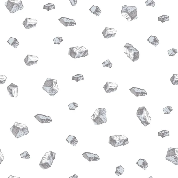 Patrón sin costura dibujado a mano con cristales de sal — Vector de stock