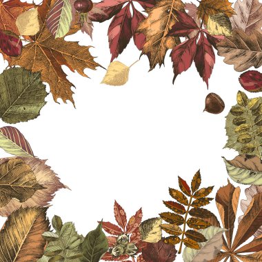 Retro tarzısonbahar arka plan. Elle çizilmiş tasarım