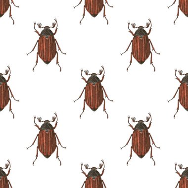 Maybugs ile elle çizilmiş dikişsiz desen