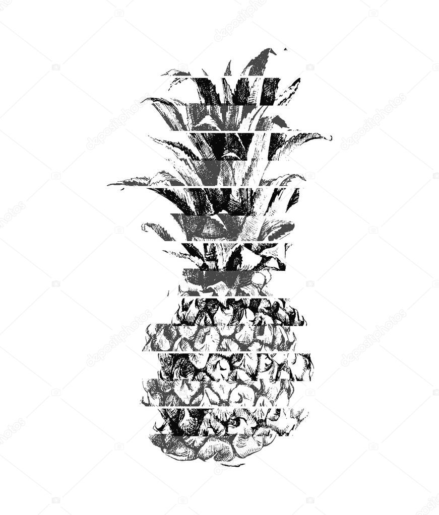 Modern illustration of pineapple