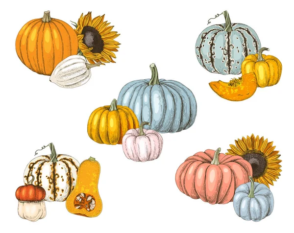 Elle çizilmiş sonbahar koleksiyonu