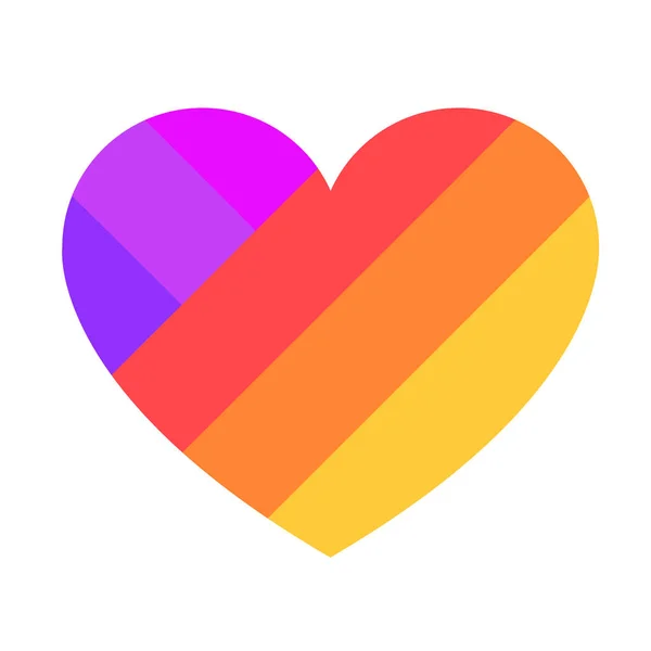 Multicolored Heart Icon — Stock Vector