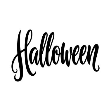 Cadılar Bayramı el yazısı harfleri. El çizimi vektör illüstrasyonu.