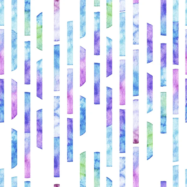 Бесшовный Акварельный Абстрактный Рисунок Многоцветных Вертикальных Полос — стоковое фото
