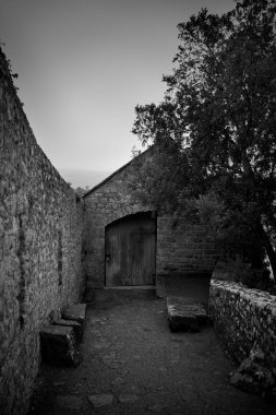 Norman kasvetli kalesi sisli bir günde