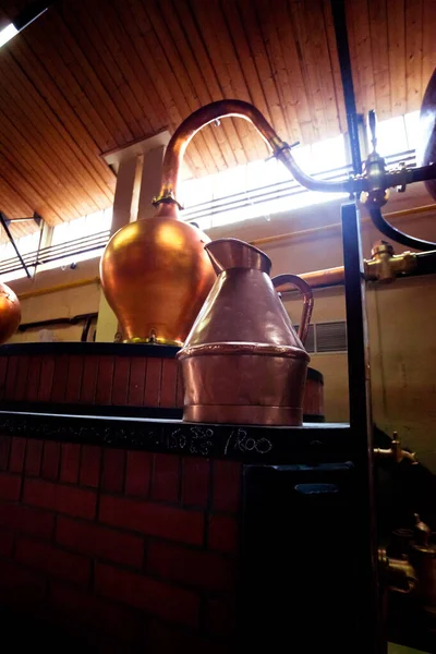 Factory Production Cognac Whiskey Calvados Brandy — Stock Photo, Image