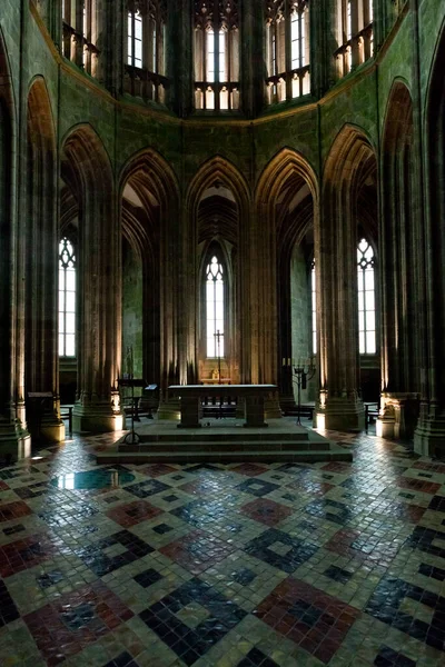 Abbaye Médiévale Forteresse Cathédrale Intérieur Avec Chapelle — Photo