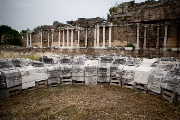 Αρχαία Ερείπια Μιας Αρχαίας Πόλης — Φωτογραφία Αρχείου