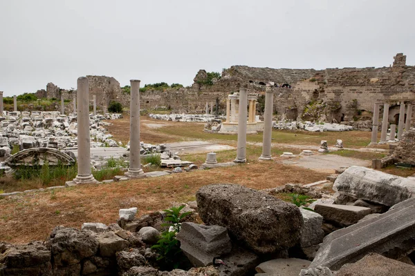 Αρχαία Ερείπια Μιας Αρχαίας Πόλης — Φωτογραφία Αρχείου