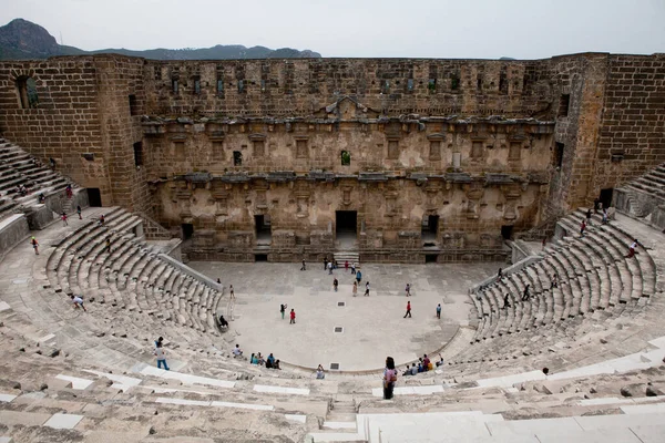 Ancient Roman theater, where performances and gladiatorial battles were held