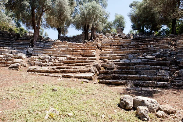 Αρχαίο Ρωμαϊκό Θέατρο Όπου Γίνονταν Παραστάσεις Και Μονομαχίες — Φωτογραφία Αρχείου