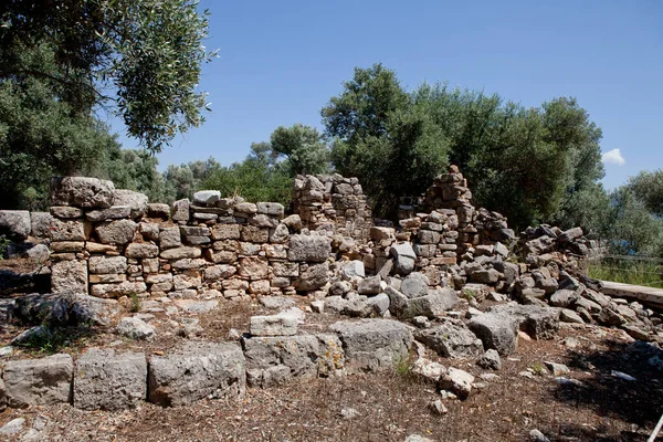 Αρχαία Ερείπια Μιας Αρχαίας Πόλης — Φωτογραφία Αρχείου