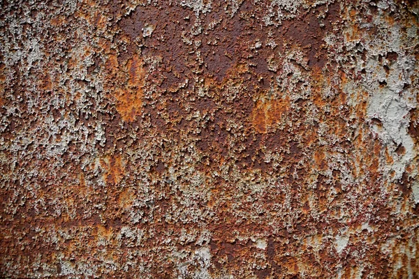 Rusty Oude Shabby Metalen Plaat Met Verf — Stockfoto